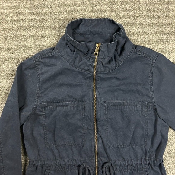 Old‎ Navy Jacket Womens Medium Blue Military Full Zip Pockets Cotton Adults - Picture 2 of 9